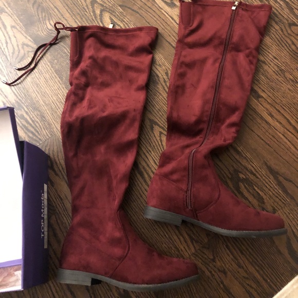 TOP Moda Shoes - SALE! ❤️ OTK TOP DEEP RED Moda Boots